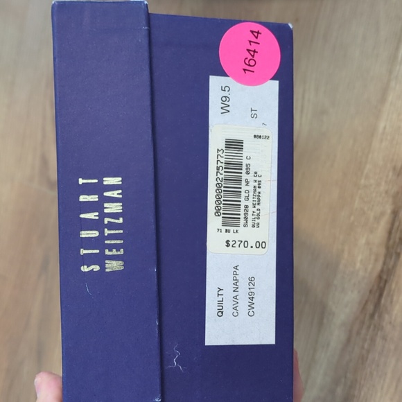 Stewart Weitzman Gold Slipons NWT - Picture 3 of 3